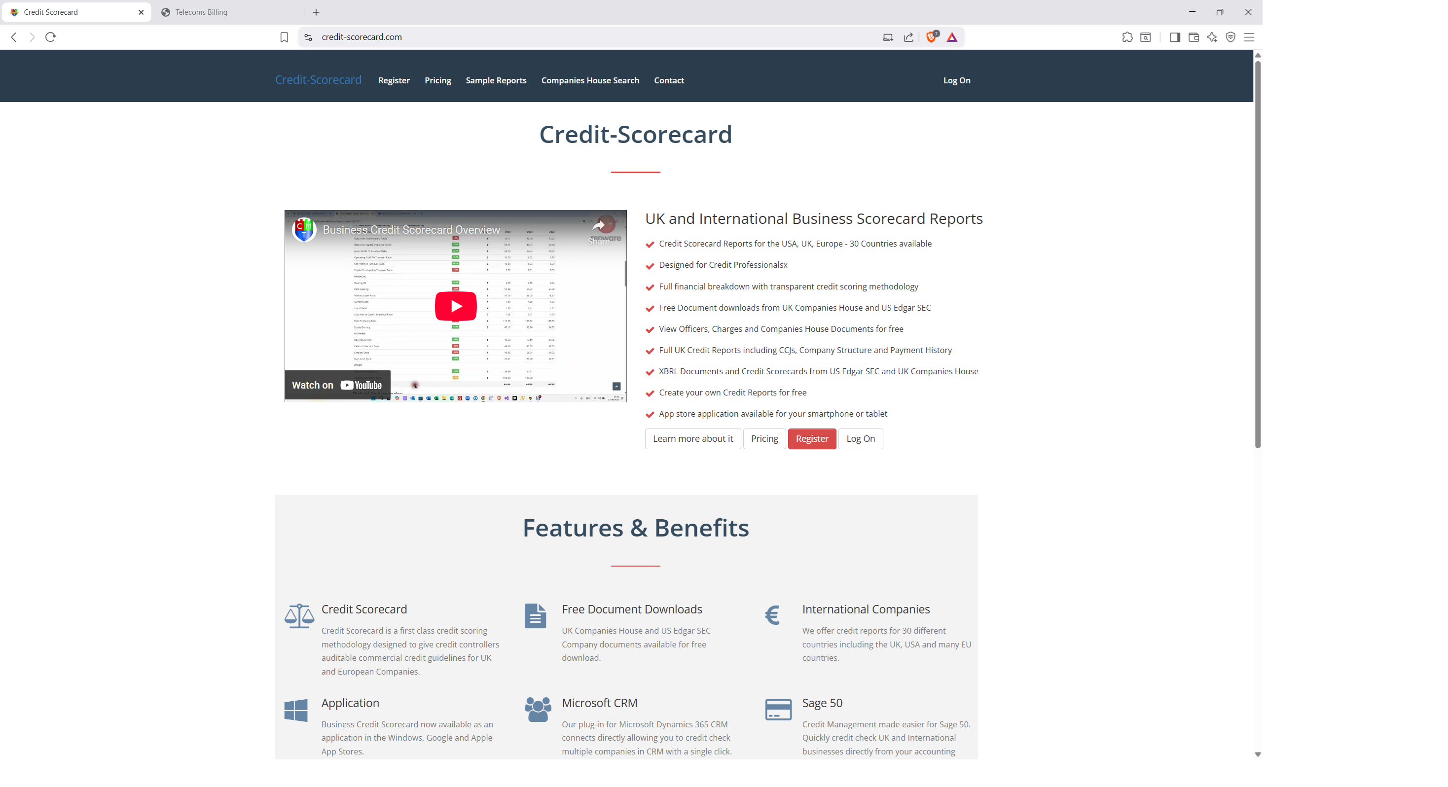 Credit Scorecard Screenshot