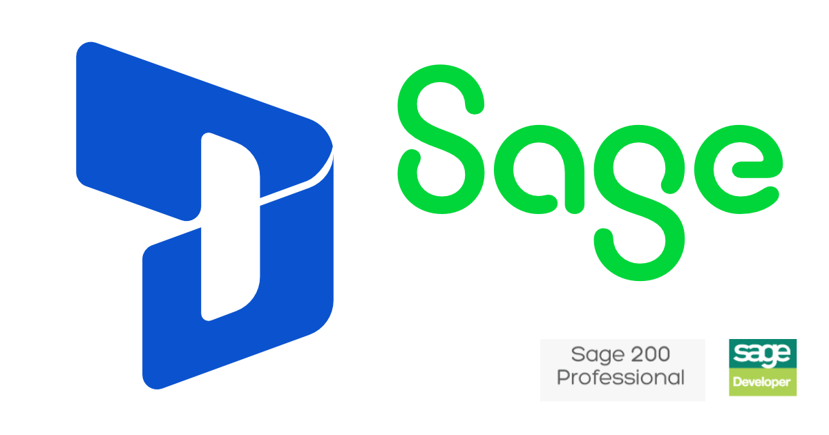 Dynamics 365 and Sage 200 logos