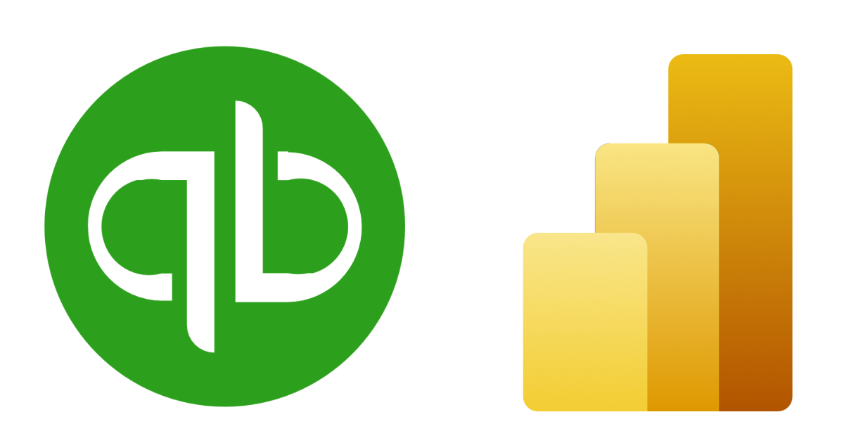 Power BI and QuickBooks Online logos