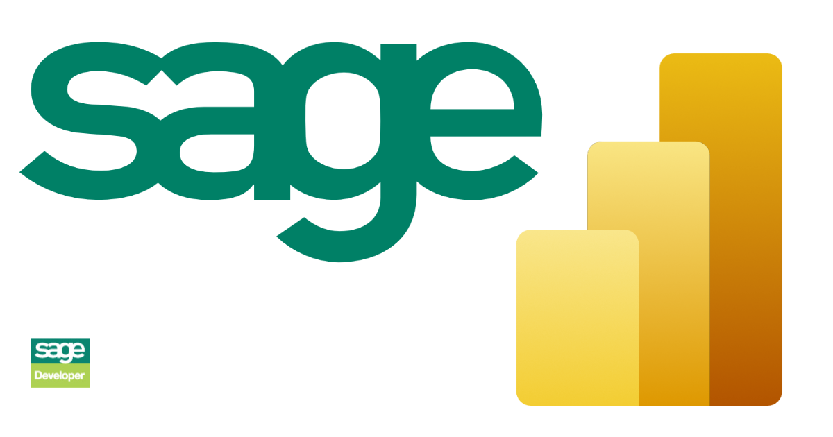 Power BI and Sage 50 logos